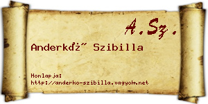 Anderkó Szibilla névjegykártya